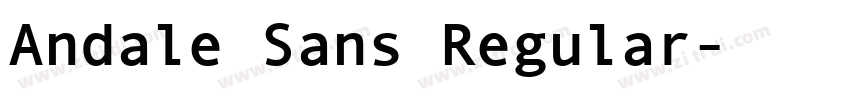 Andale Sans Regular字体转换